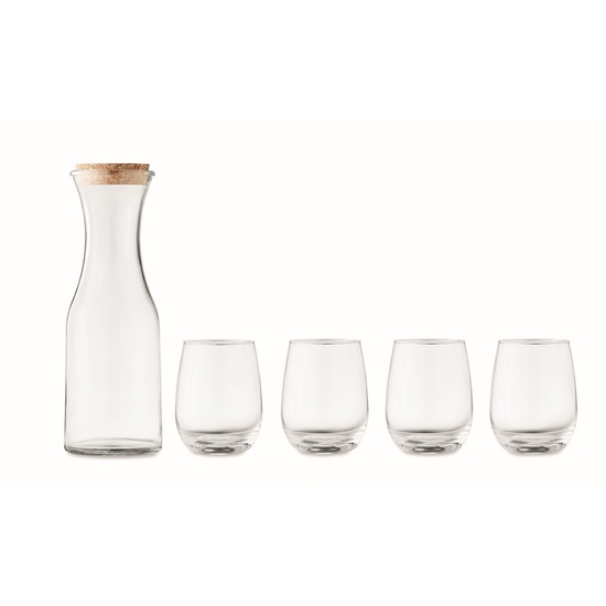 Set aus recyceltem Glas