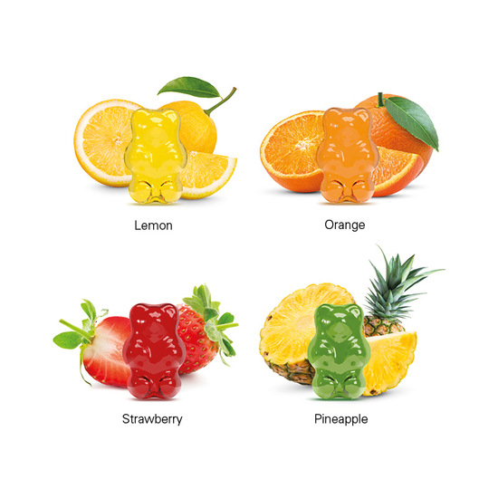 Minitüte 10 g, Tüte aus Standard-Folie, oder Folie mit ca. 50% Papieranteil, Trolli Fruchtgummi Standardformen