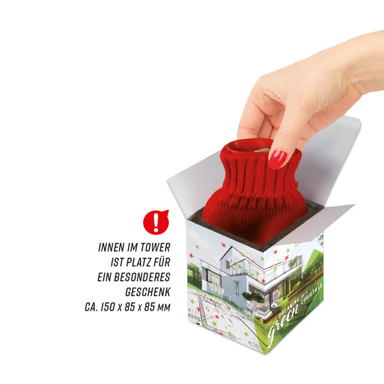 Tower Adventskalender, Graspapier share Schokotäfelchen