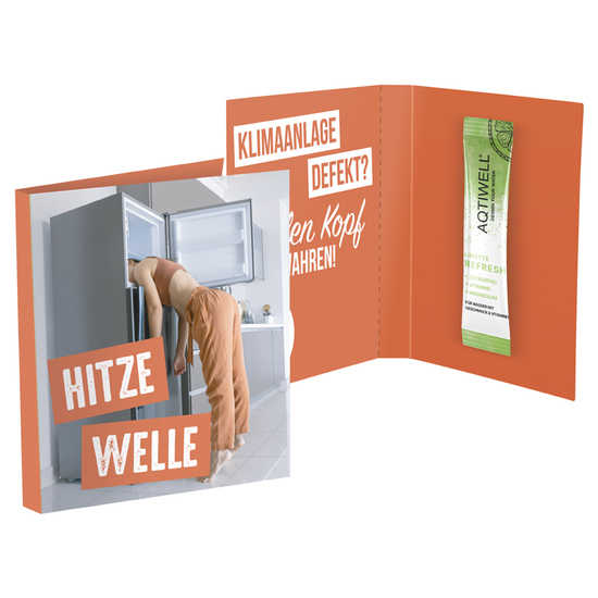 Werbekarte Midi, Aqtiwell® REFRESH