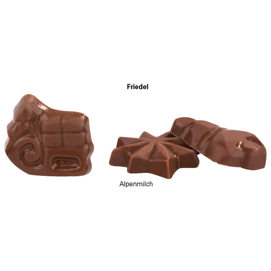 Classic Wand Adventskalender, Rätselmotiv, Graspapier, Querformat, Friedel Vollmilch-Schokotäfelchen