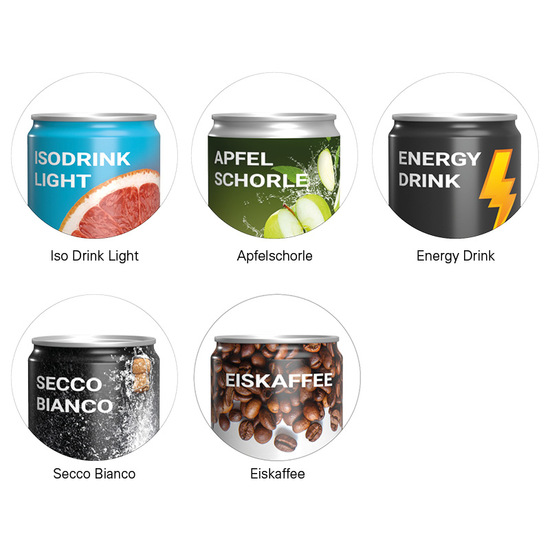 Getränkedose 200 ml Secco Bianco, Sleeve-Folie weiß