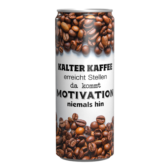 Getränkedose 250  ml Eiskaffee, Sleeve-Folie weiß