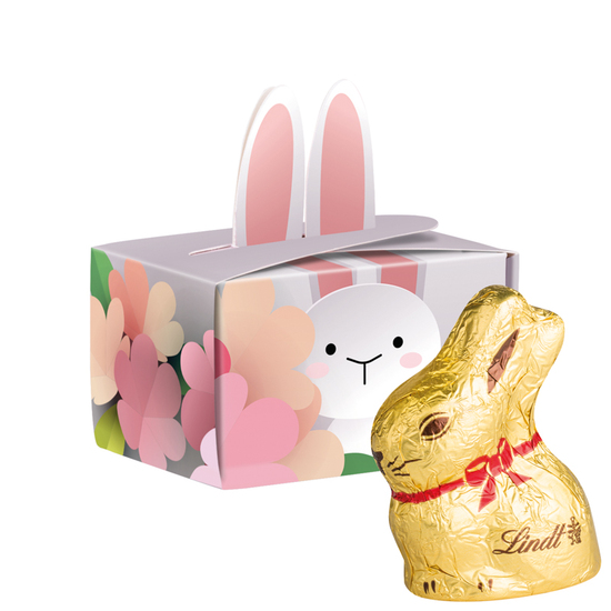 Geschenkbox Mini Hasenohren, Lindt Osterhase