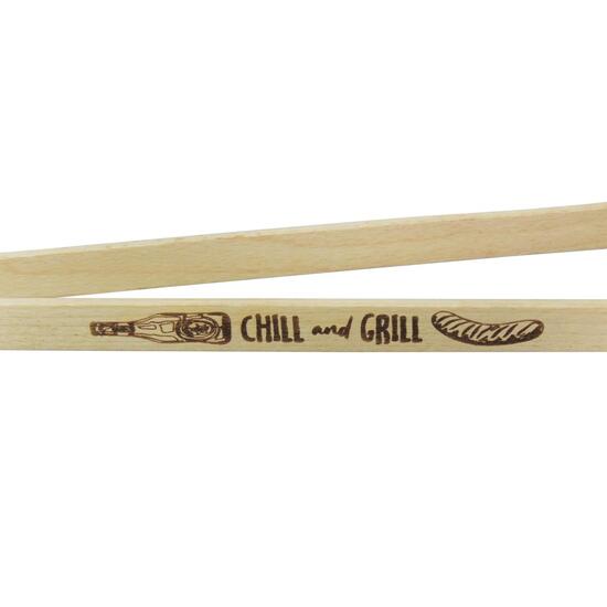 Holz-Grillzange "Opener" mit Kapselheber, 43 cm