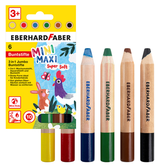 Jumbo Buntstift MiniMaxi 3 in 1 - 6er Etui