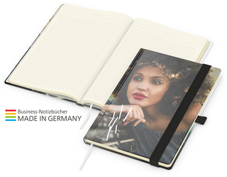 Match-Book Creme Bestseller A5 Cover-Star gloss-individuell, schwarz