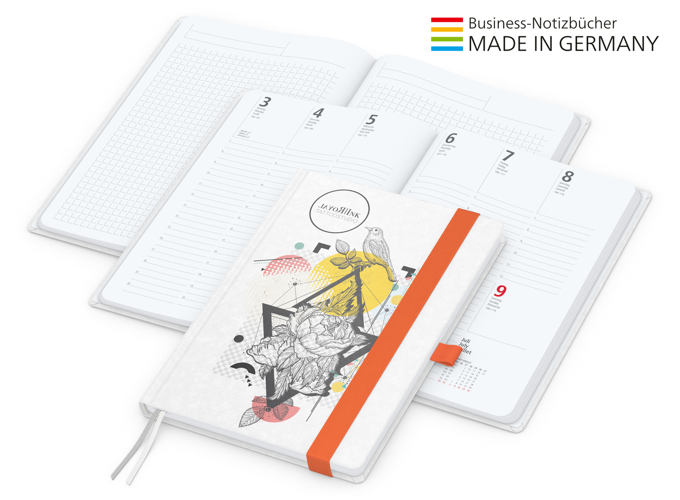 Match-Hybrid White Bestseller A4, Natura individuell, orange