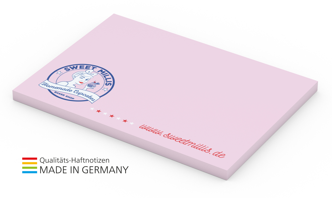 Haftnotiz Plus Decor 100 x 72 mm, pink