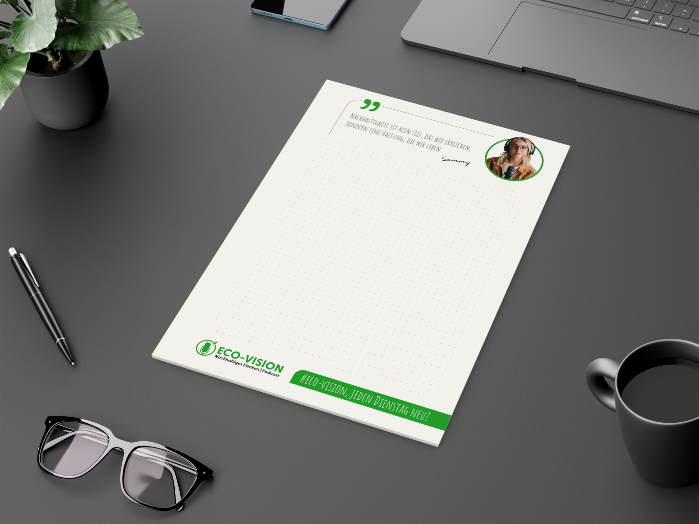 Schreibblock A4 Recycling, 50 Blatt