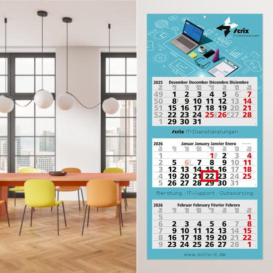 3-Monatskalender Maxi Light 3 Bestseller (Mehrblock)