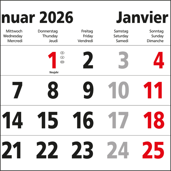 5-Monatskalender Budget 5 Bestseller (Einblatt)