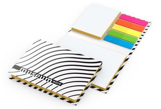 Haftnotiz-Set Budapest Bookcover White Bestseller, matt-individuell, Farbschnitt gelb