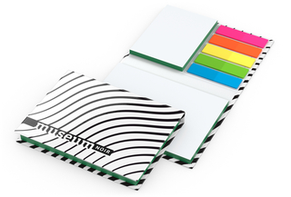 Haftnotiz-Set Budapest Bookcover White Bestseller, matt-individuell, Farbschnitt grün