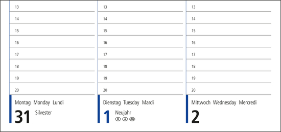Tisch-Querkalender Compact Bestseller