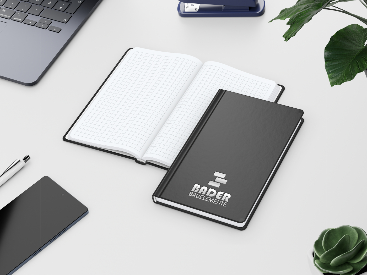 Notizbuch Easy-Book Basic Bestseller, Pocket, schwarz inkl. Silberprägung