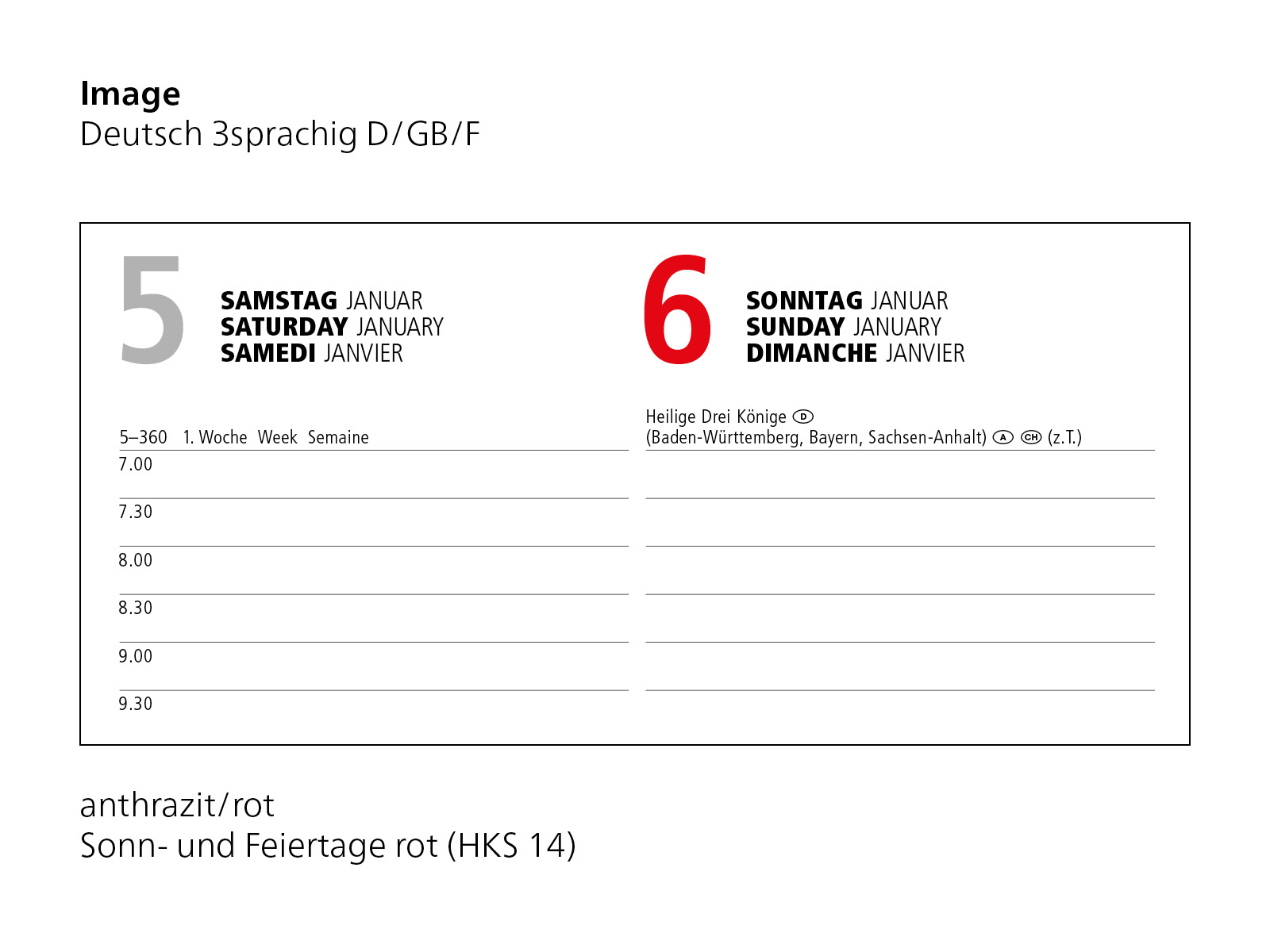 Buchkalender Image Bestseller inkl. Kupferprägung, dunkelblau