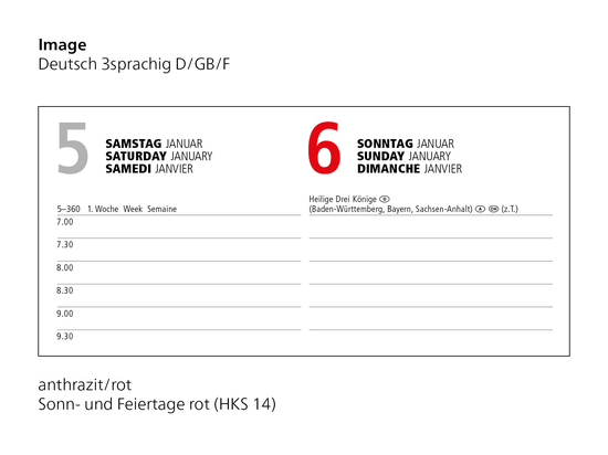 Buchkalender Image Bestseller inkl. Kupferprägung, dunkelblau