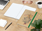 Notizbuch Match-Book White Bestseller, A4, Natura, braun-individuell, grün