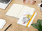 Notizbuch Match-Book Creme Bestseller, A5, Natura, individuell, gelb