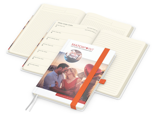 Wochenplaner Match-Hybrid Creme Bestseller, Cover-Star gloss, orange