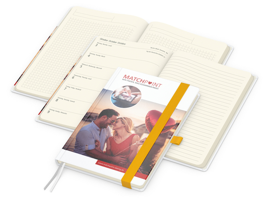 Wochenplaner Match-Hybrid Creme Bestseller, Cover-Star gloss, gelb