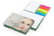 Haftnotiz-Set Prag Bookcover White Bestseller, gloss-individuell, Farbschnitt grün