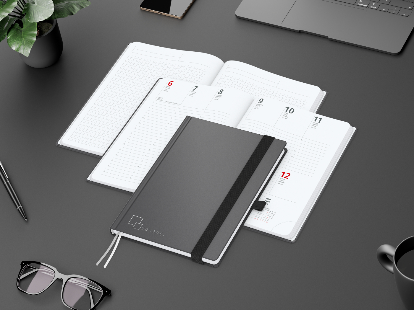 Wochenplaner Vision-Hybrid White Bestseller inkl. Silberprägung