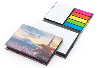 Haftnotiz-Set Wien Bookcover White Bestseller, gloss-individuell, Farbschnitt schwarz