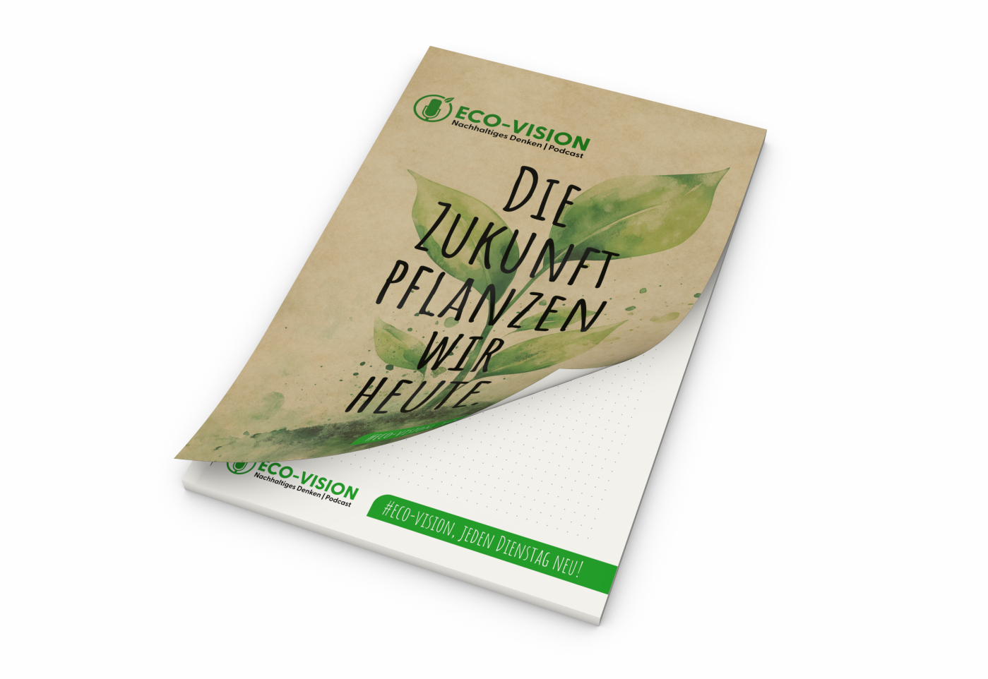 Schreibblock Cover Recycling, A4, 100 Blatt mit 2fach-Abheftlochung