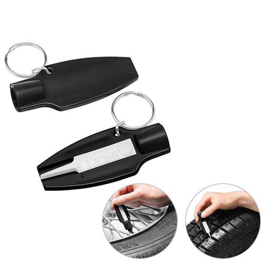 Reifenprofiltiefenmesser mit Ventilkappendreher