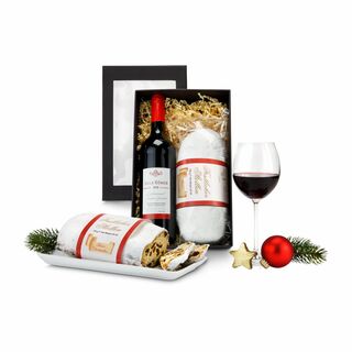 Geschenkset / Präsenteset: Rotwein & Stollen 2K1290