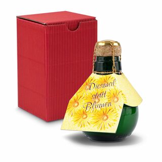 Origineller Sekt Diesmal statt Blumen - Karton Rot, 125 ml 2K1358a4