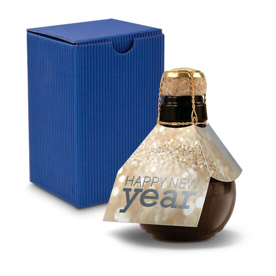 Origineller Sekt Happy New Year - Karton Blau, 125 ml 2K1358o3