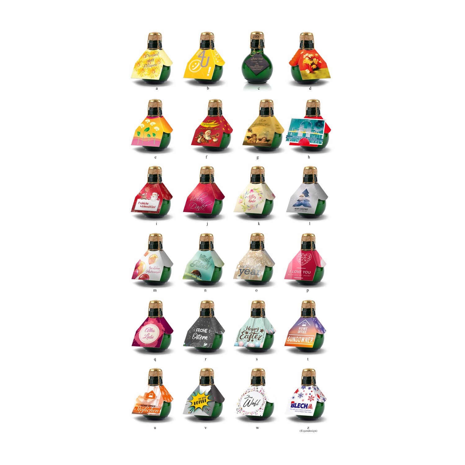 Kleinste Sektflasche der Welt Frohe Ostern, 125 ml 2K1540r