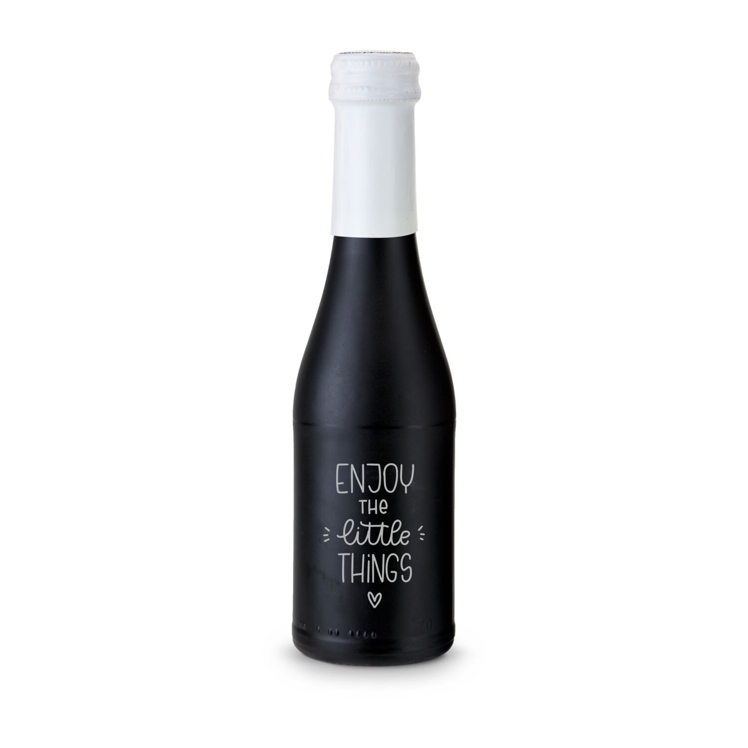 Promo Secco Piccolo - Fl. schwarz matt - Kapsel weiß, 0,2 l 2K1938c