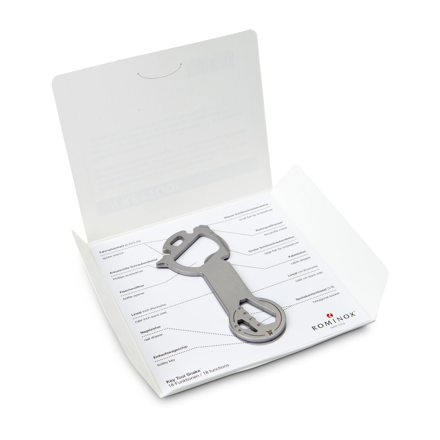 ROMINOX® Key Tool Snake (18 Funktionen) Große Helden (Einzelhandel) 2K2105c