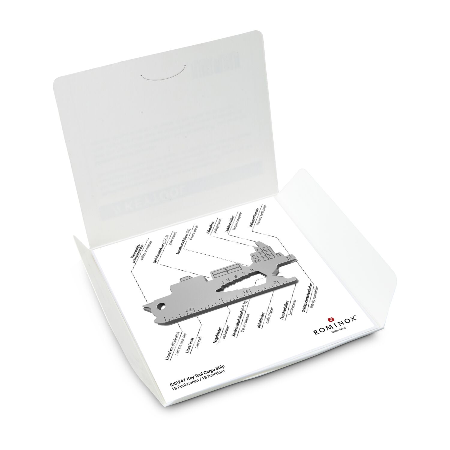 ROMINOX® Key Tool Cargo Ship (19 Funktionen) Große Helden (Einzelhandel) 2K2105f