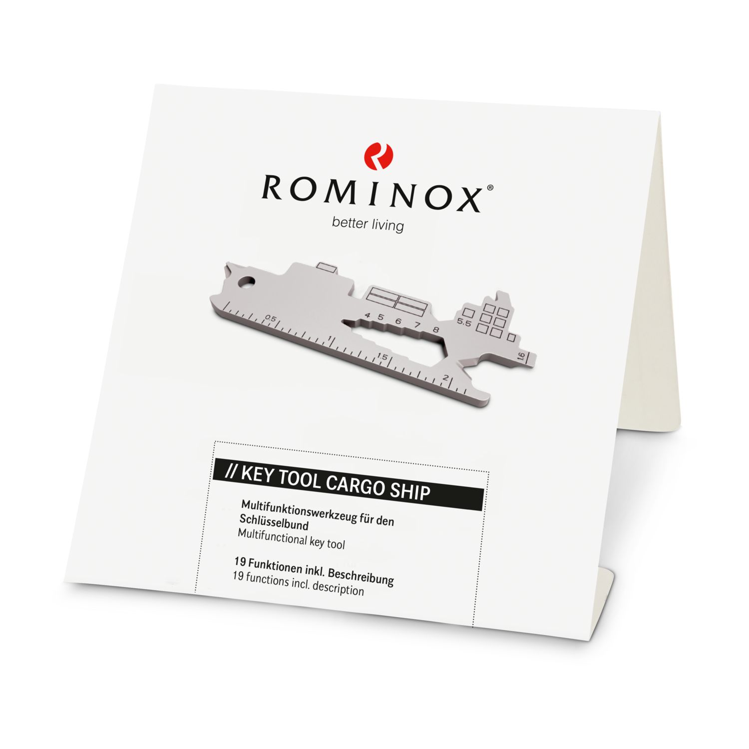 ROMINOX® Key Tool Cargo Ship (19 Funktionen) Viel Glück 2K2109f