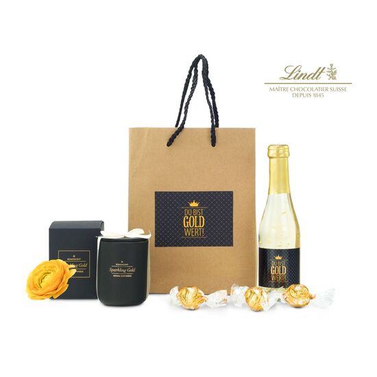 Geschenkset / Präsenteset: Du bist Gold wert Tüte 2K2159
