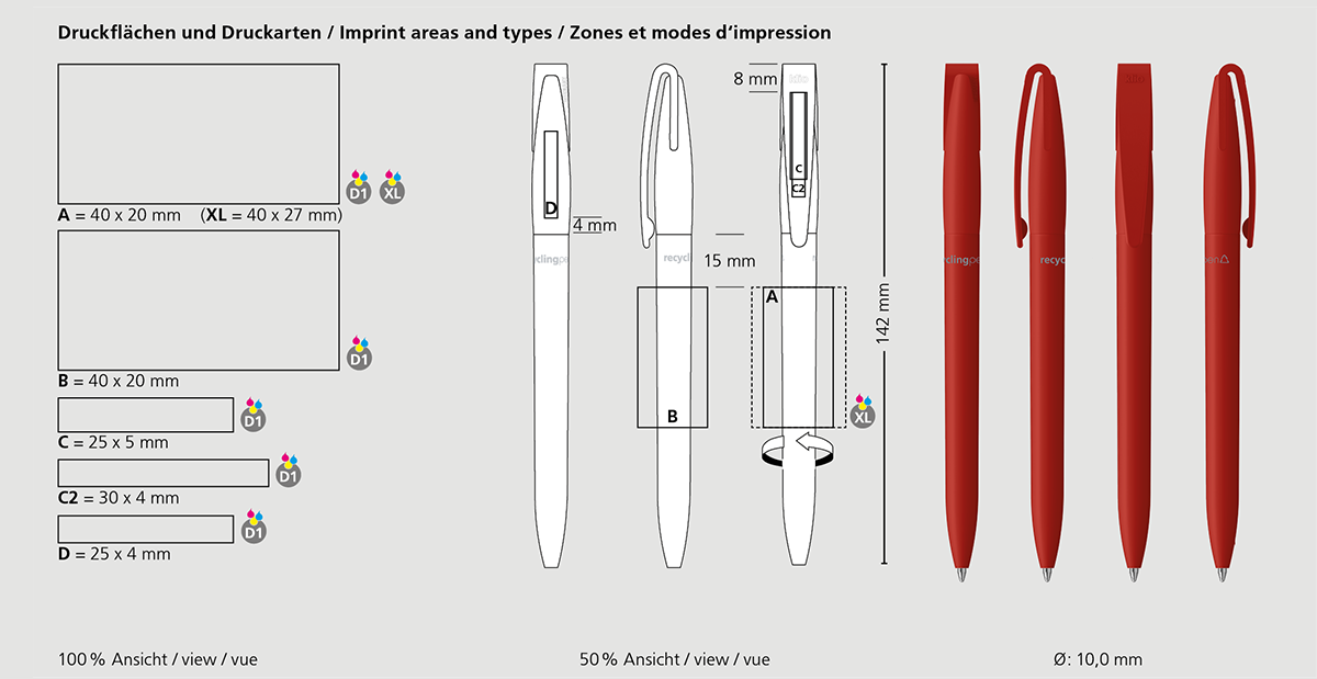 Klio-Eterna - Cobra matt recycling - Drehkugelschreiber