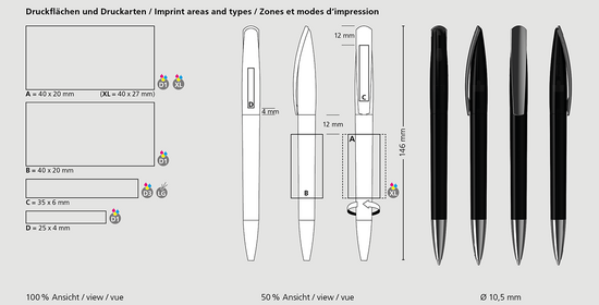 Klio-Eterna - Arca transparent MMn - Drehkugelschreiber
