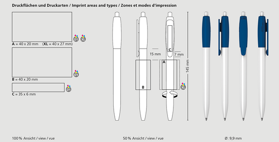 Klio-Eterna - Klix high gloss - Druckkugelschreiber