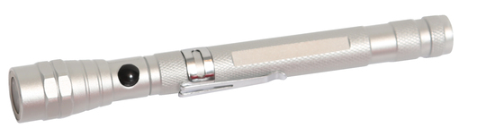 Teleskop-Taschenlampe silber