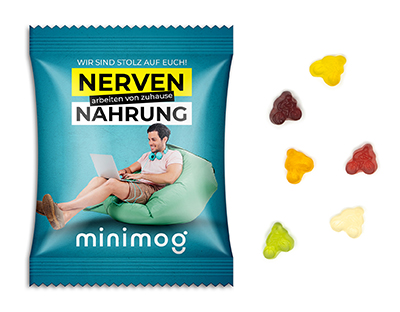 Fruchtgummi Standardformen 10 g Fahrradfahrer Standard-Folie transparent