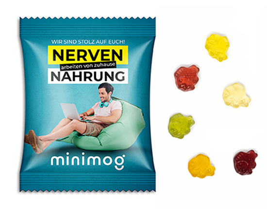 Fruchtgummi Standardformen 15 g Fisch Standard-Folie weiß