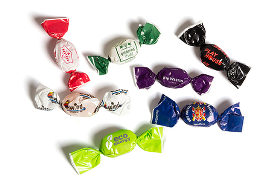 3 g Bonbons im Werbewickler 3 g Tutti-Frutti Standard-Folie transparent