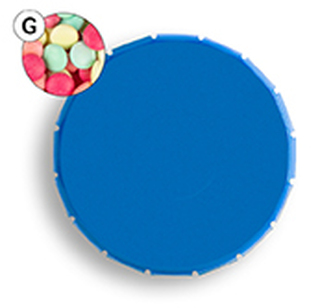 Super Mini Clic Clac Box 12 g Fruities PMS Process Blue