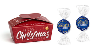 Xmas Ballotin 25 g Schokolade feinherb (Blau)