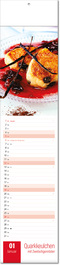 Kalender "Aromaküche" im Format 11 x 50 cm, mit Fälzel